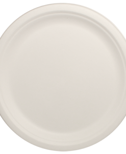 KE-BPR10-1C-Karat Earth 10'' Compostable Bagasse Round Plates - 500 ct