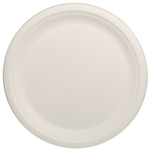 KE-BPR10-1C-Karat Earth 10'' Compostable Bagasse Round Plates - 500 ct