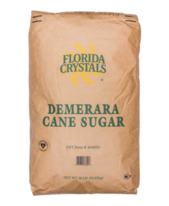 Florida Crystals Wholesome Demerara Raw Cane Sugar - 50 lb
