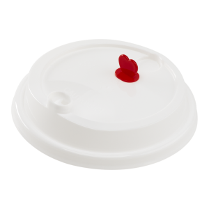 C1041HD-PP-Dome Lids for Tall Premium Injection PP Plastic Cup, WHITE - 500 ct