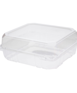 FP-HC88PET-1C-Karat 8''x8'' PET Plastic Hinged Containers - 250 ct