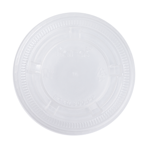 FP-PL400-PP-Karat 3.25oz., 4oz. & 5.5oz PP Plastic Portion Cup Lids - 2,500 ct