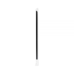 C9076 (Black)-Karat 9" Giant Straws (8mm) Poly Wrapped Diagonally Cut - Black - 2,500 ct