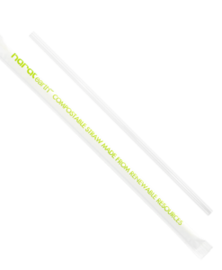 KE-C9210-Karat Earth PLA Jumbo 7.75" Clear Straws