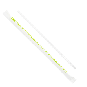 KE-C9210-Karat Earth PLA Jumbo 7.75" Clear Straws