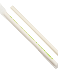 KE-C9350W Karat Earth 9" Giant Paper Straw Wrapped - Black/White (1,200 ct)