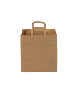 M-Bag-F11711 / Mission Paper Bag with FLAT handle / KRAFT/ 250pcs