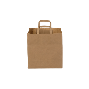 M-Bag-F11711 / Mission Paper Bag with FLAT handle / KRAFT/ 250pcs
